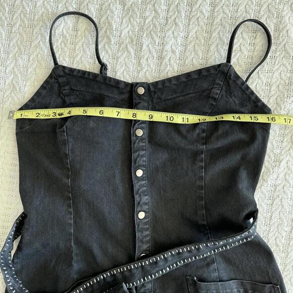 Splendid Women's Black Denim Romper with Belt - Size Small - Picture 5 of 8
